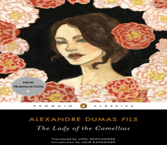 book cover: the Lady of the Camellias by Alexander Dumas